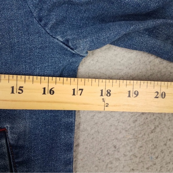 Frye and Co. Womens Denim Jean Jacket Western Aztec Southwestern, Size Small - Picture 8 of 8